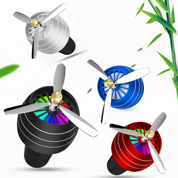 

Air Freshener Car Perfume Smell Mini LED Conditioning Alloy Auto Vent Outlet Clip Fresh Aromatherapy Fragrance Atmosphere Light