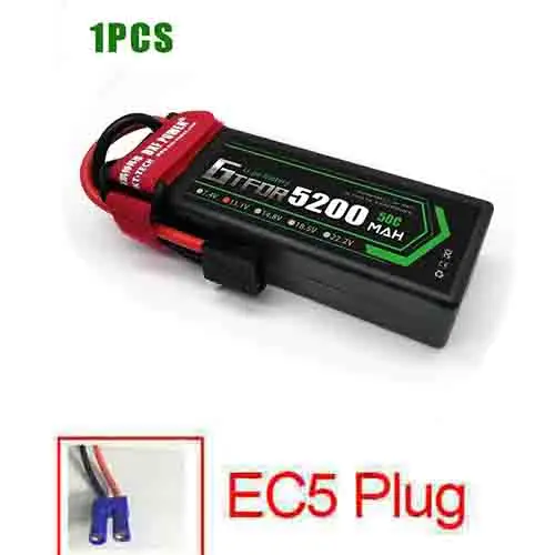 GTFDR 11,1 v 5200mah 50C 3s max 100C 3,7 V 1000mah 25C max60C запасные части для радиоуправляемого дрона traxxas - Цвет: 1PCS3S5200mahEC5