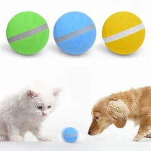 Собака Кошка активный прыгающий мяч USB электрический игрушечный мяч для питомца светодиодный прокатный флэш-шар кошка автоматический рулон веселый интерактивный игрушка водонепроницаемый