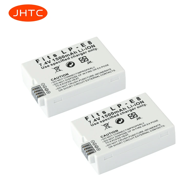 Аккумулятор JHTC 1500 мАч для Canon EOS 550D 600D 650D 700D X4 X5 X6i X7i T2i|lp e8|lp e8 batterybattery lp |