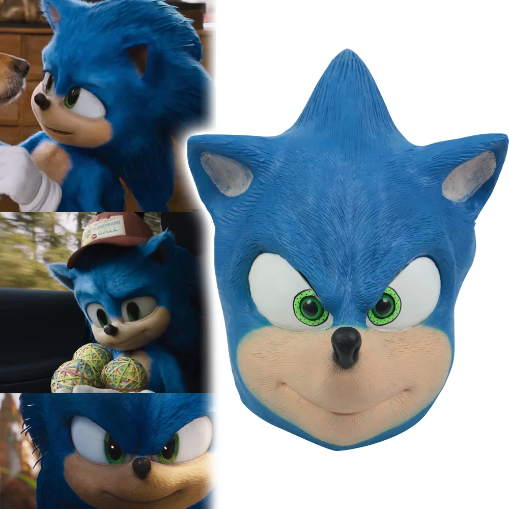 Звуковая маска для Ежика Sonic Cospaly высококачественные маски латексная вечерние