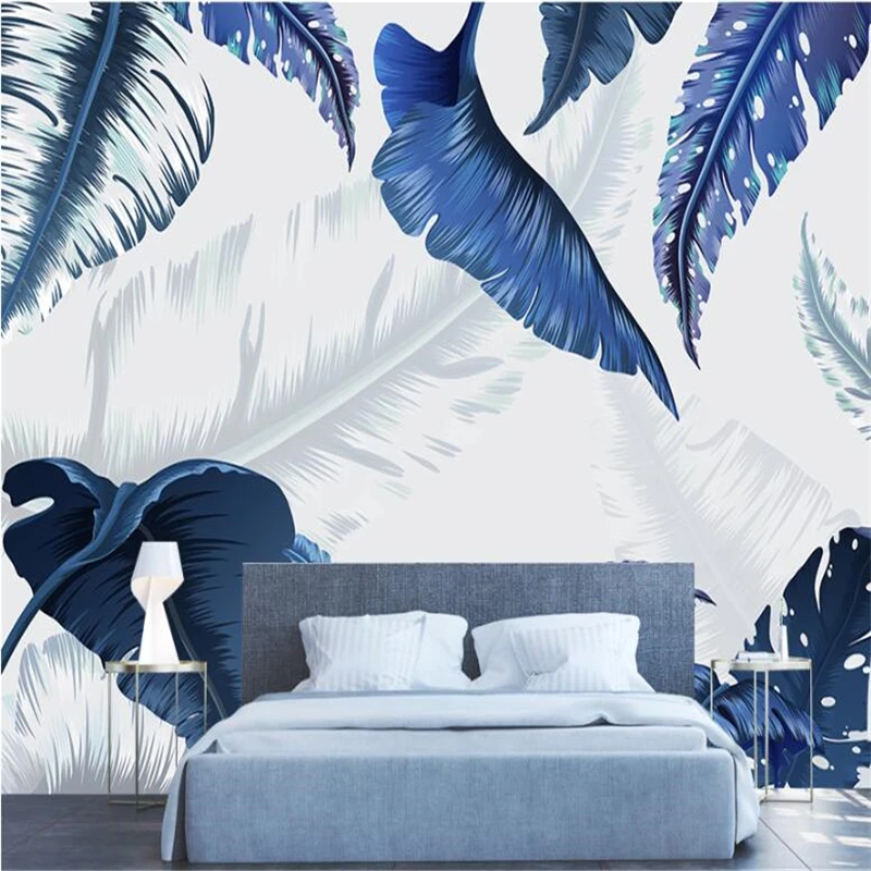 

mural papel de parede 3D Custom wallpaper behang Modern minimalist abstract wide wide leafy adorned TV backdrop