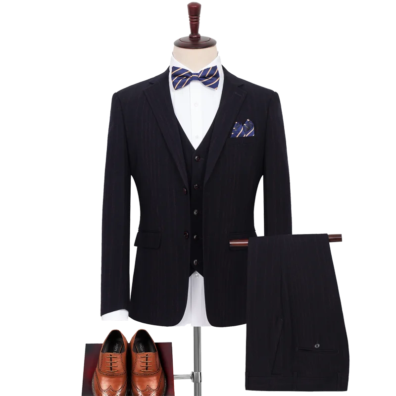 4XL 5XL 6XL 7XL 8XL 9XL большой размер мужской костюм набор весна роскошный высококачественный Банкетный Свадебный костюм пиджак+ жилет+ брюки - Цвет: Suit vest and pants