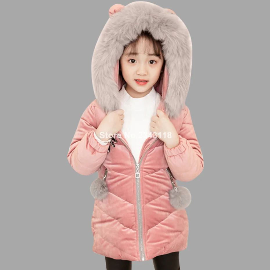 

Down Jacket For Girls Winter Coats For Girls Fur Hooded Kids Parka Teen Autumn Christmas Clothing For Girls 6 8 12 13 14 Years