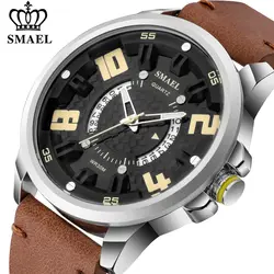 Smael, лидер продаж, роскошные Брендовые мужские спортивные часы с хронографом, водонепроницаемые кварцевые аналоговые наручные часы