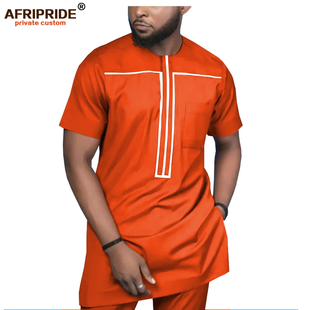 African Clothing for Men Tracksuit Dashiki Shirts and Print Pants Traditional Set Outfits Wear Sweatsuit AFRIPRIDE A1916051