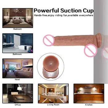 Realistic Dildo Suction Cup Penis Soft Dildos Female Masturbation Sex Shop Silicone Dick for Anal dildio for women sexy toys 4