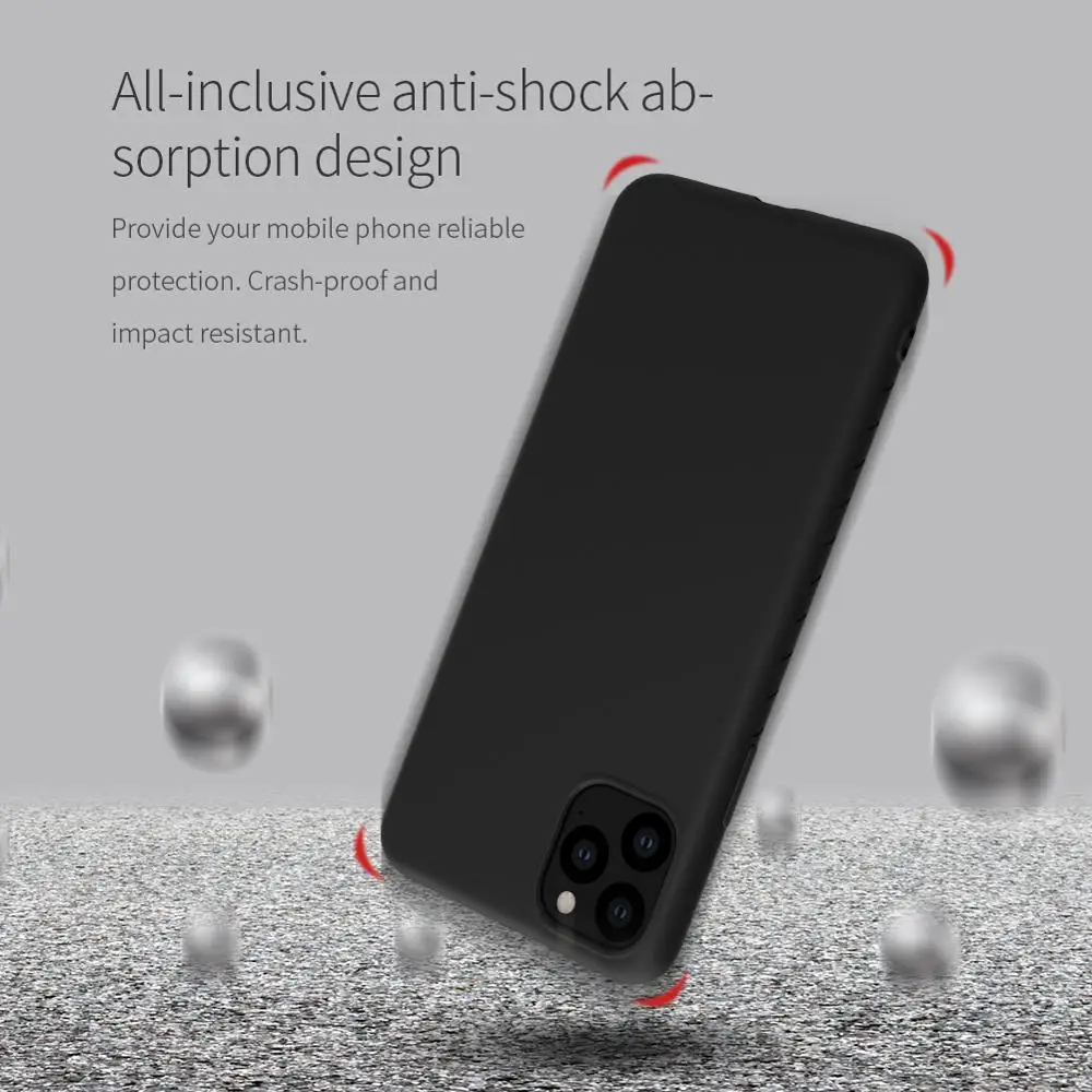 10 шт./лот Nillkin резиновый на резьбе защитный чехол для iPhone 11 pro max прорезиненный ТПУ чехол