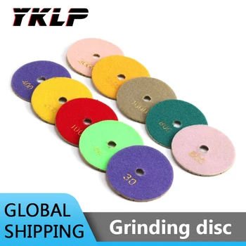 

10Pc 75mm Diamond Polishing Pad Buffing Disc For Granite Stone 30/50/100/200/300/400/600/800/1500/3000Grit