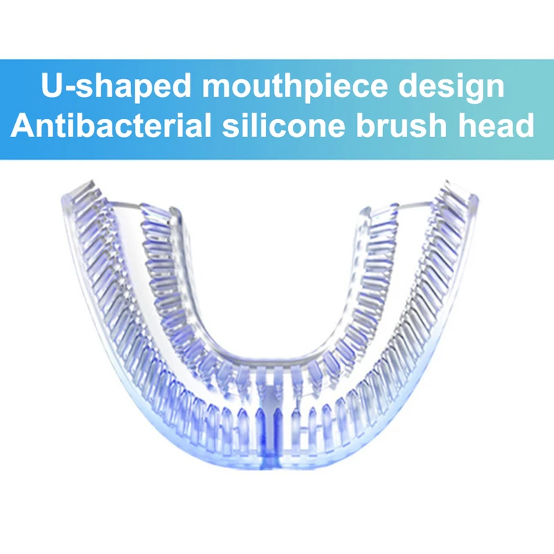 NEW-360 U Shape Replacement Brush Smart Automatic Ultrasonic Toothbrush Replacement Silicone Head