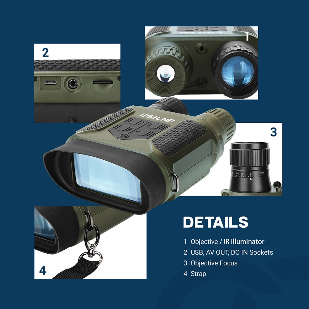 7X31 бинокль цифровой ночного видения с " TFT lcd и 8 Гб TF карта фото камера видео рекордер 400 М Инфракрасные бинокли
