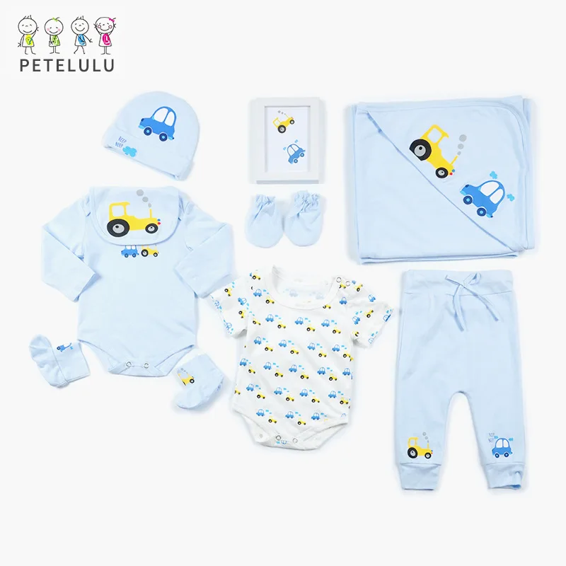 

Amoy New Style Spring And Summer Colored Cotton Baby Underwear Newborns Gift Set Primary Clothes for Babies Processing Customiza