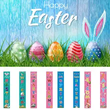 Наружные, внутренние, пасхальные, для крыльца, знак, яйцо кролика, украшение, добро пожаловать, пасхальные, висячие, баннеры, для дома, вечерние, входные знаки