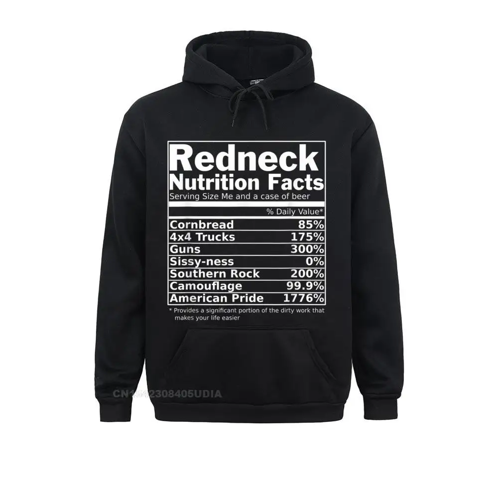 Redneck Nutrition Facts Funny T-Shirt__B14064 Custom Hoodies Long Sleeve for Men NEW YEAR DAY Sweatshirts Camisa Clothes Funky Redneck Nutrition Facts Funny T-Shirt__B14064black