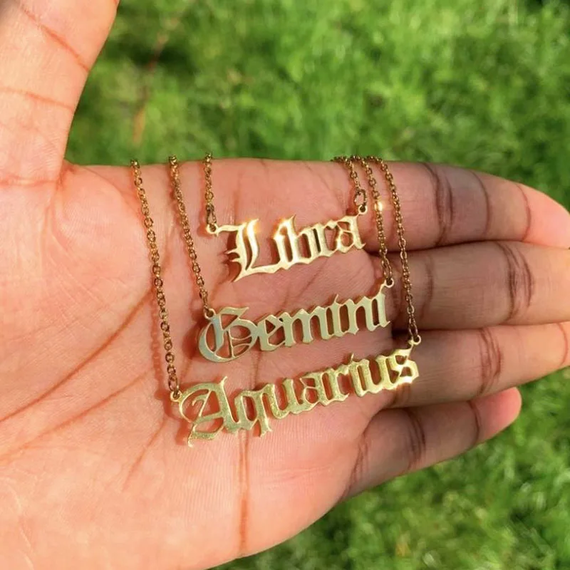 Zodiac Sign Astrology Necklace For 