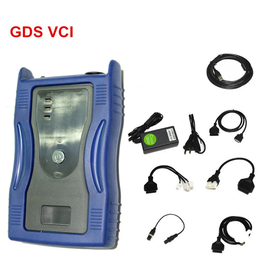 Gds Vci диагностический инструмент OBD2 интерфейс сканирования инструменты для hyundai Kia с триггерным модулем разъем полета запись опционально - Цвет: Blue NoTrigger