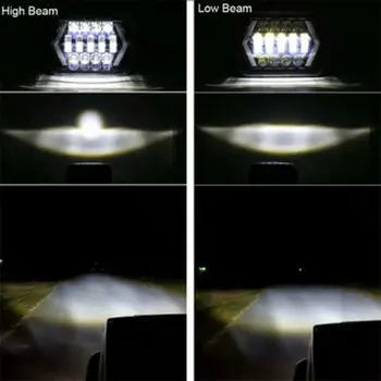 

1* LED Headlight 300W Square 8-Beads Waterproof 12-24V 6000K Brand New