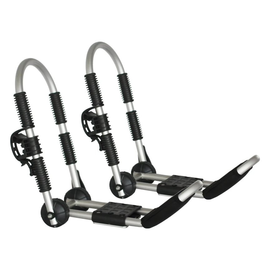 

Onefeng Sports Set of Two Kayak Rack Kayak Carrier Car Roof Rack J-Shape Foldable Carrier for Canoe SUP and Kayaks mounted on