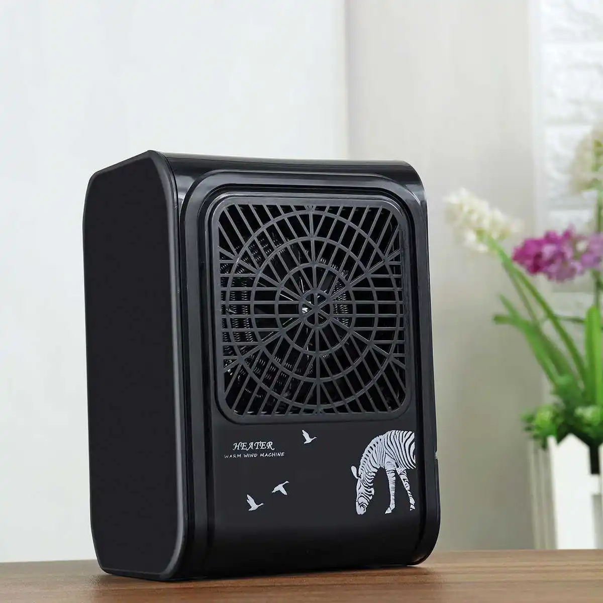 110 V/220 V Портативный мини электрический тепловентилятор зима Офис 2 шестерни Настольный грелка Регулируемый Дом для тела подогреватель кулер - Цвет: Черный