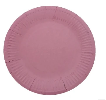 Pink 10 шт. 7 дюймов набор одноразовой посуды одноразовые Бумага пластина тарелка для фруктов, пирожных лоток для свадебного торжества и дня рождения украшения вечерние поставки - Цвет: Pink