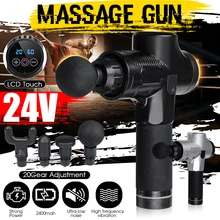 Регулируемый жидкокристаллический массажный пистолет для тела, глубокая Массажная терапия, пистолет для снятия боли в мышцах, для формирования тела с мешком