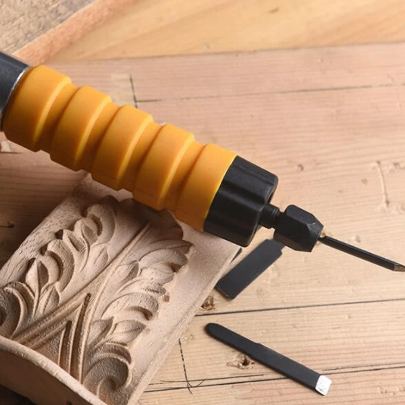 Details about   Electric Wood Carving Engraving Hand Chisel Tool Woodworking With Free 5 Chisels 