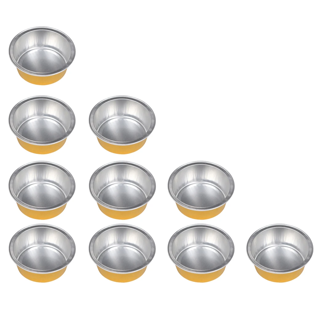 Aluminum Foil Melting Wax Bowl(10 Pieces) Waxing Body Hair Removal Bean Small Bowl - Round Shape