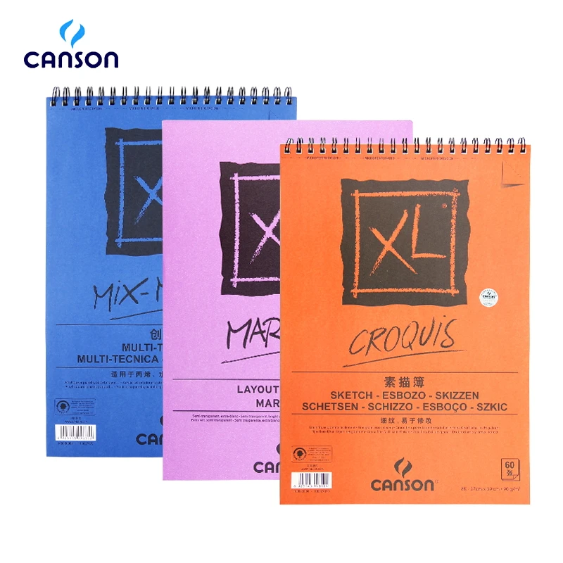Canson XL Акварельная бумага альбом для рисования акриловая живопись цветной