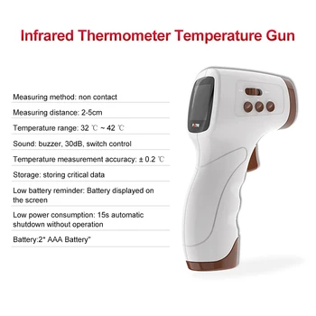 

Non-contact Body Temperature Measurement Digital Thermometer Infrared Forehead Body Thermometer Baby Adult