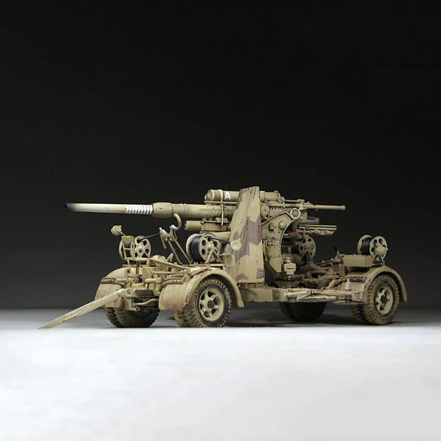 Модель сборки 35017 немецкий 88 мм воздушное орудие обороны 1/35 модельный комплект