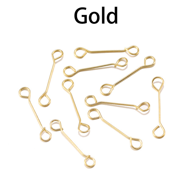 Metal Steel Double Eye Pin Circle Circle Cylinder Bar Earrings Connect Rod Metal Earrings Findings For Jewelry Making