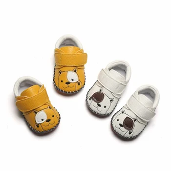

Cartoon Rubber Outsoled Non-slip First Walking Shoes Hand-stitched Wear-resistant Anti-kick Anti-fall Baby Toddlers Shoes