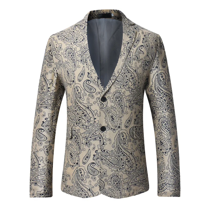 

2019x25 Autumn And Winter New Style Men Ethnic Characteristics Printed Large Size Suit Jacket
