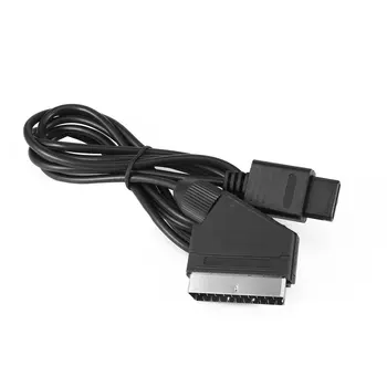 

1.8m PVC RGB Scart Video AV Cable Cord Lead for PAL Super Nintendo N64 SNES(NOT FIT NTSC) ONLENY Black Piece 0.12kg (0.26lb.)