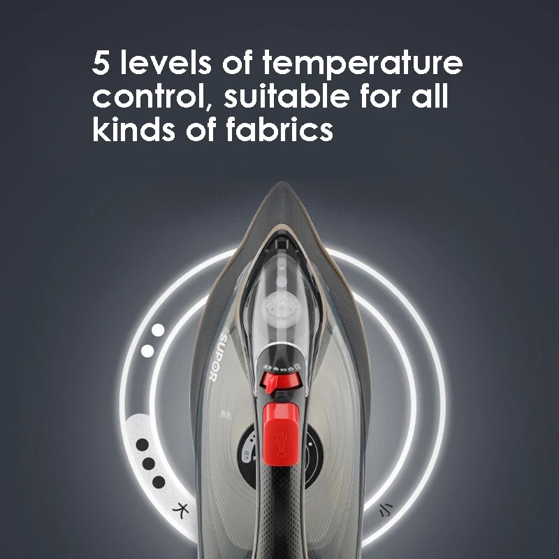 SUPOR Steam Iron Household Garment Ironing Machine Five-speed Temperature Control 2000W Tao Jing Non-stick Soleplate 220V 4