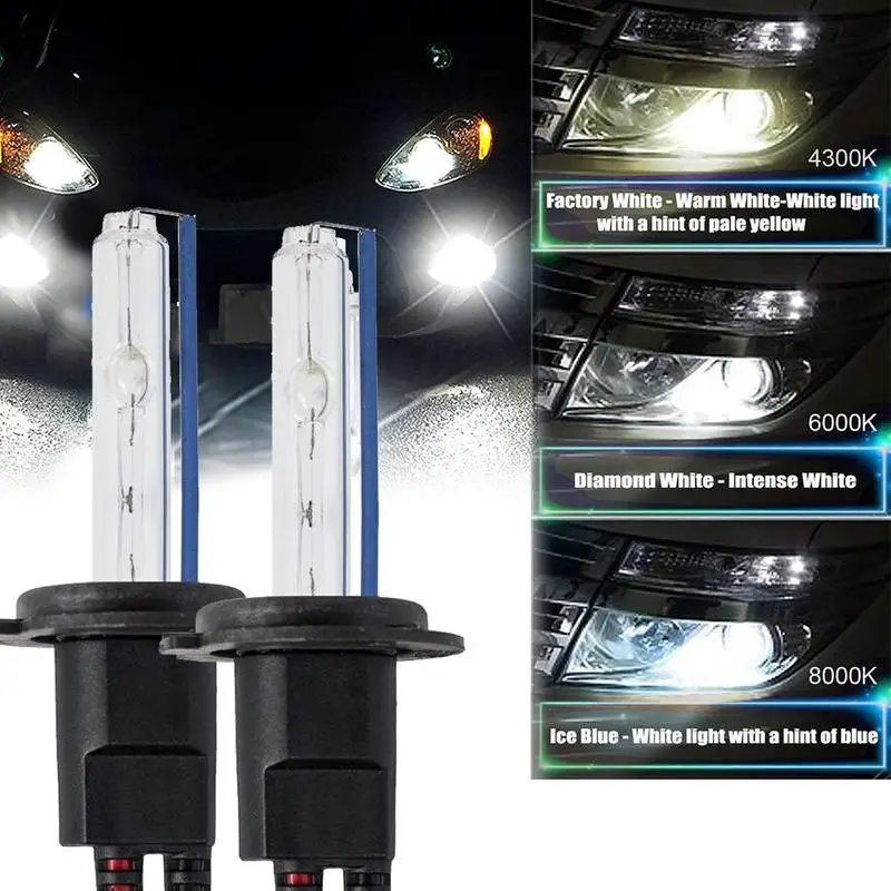 2 шт 55W 3500-4500LM H7 Ксеноновые лампы для замены HID головной светильник лампы Пузырь 4300 K-12000 K светильник прямой ксеноновая лампа J2K1