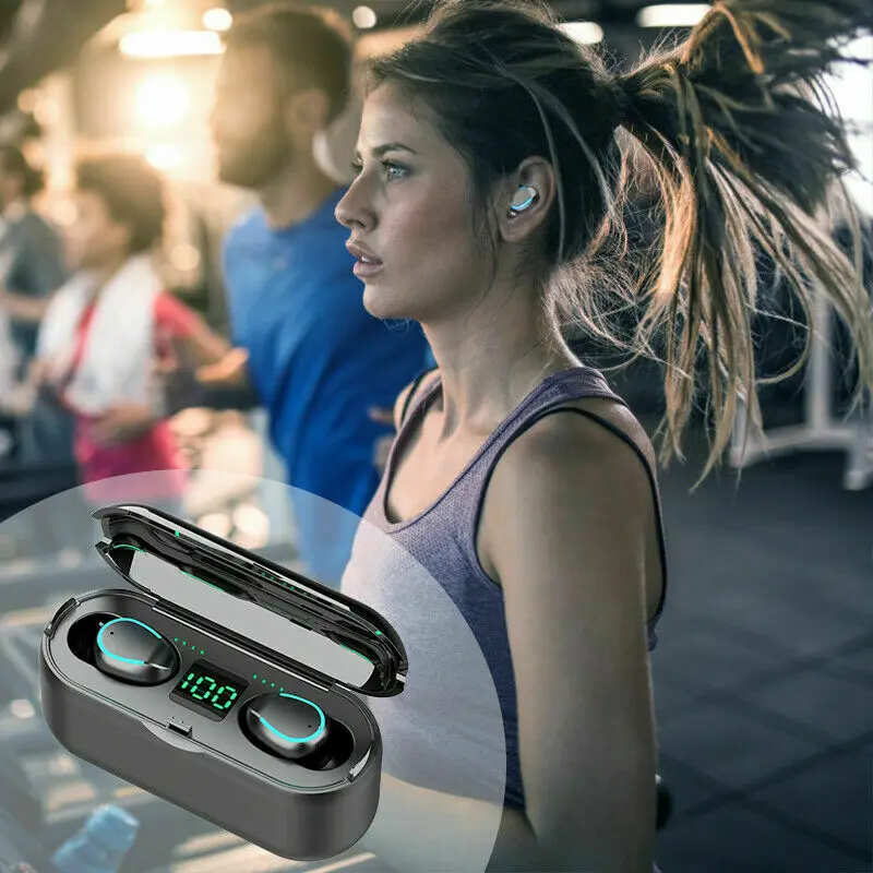 3500mAh LED Bluetooth Wireless Earphones Headphones Earbuds TWS Touch Control Sport Headset Noise Cancel Earphone Headphone