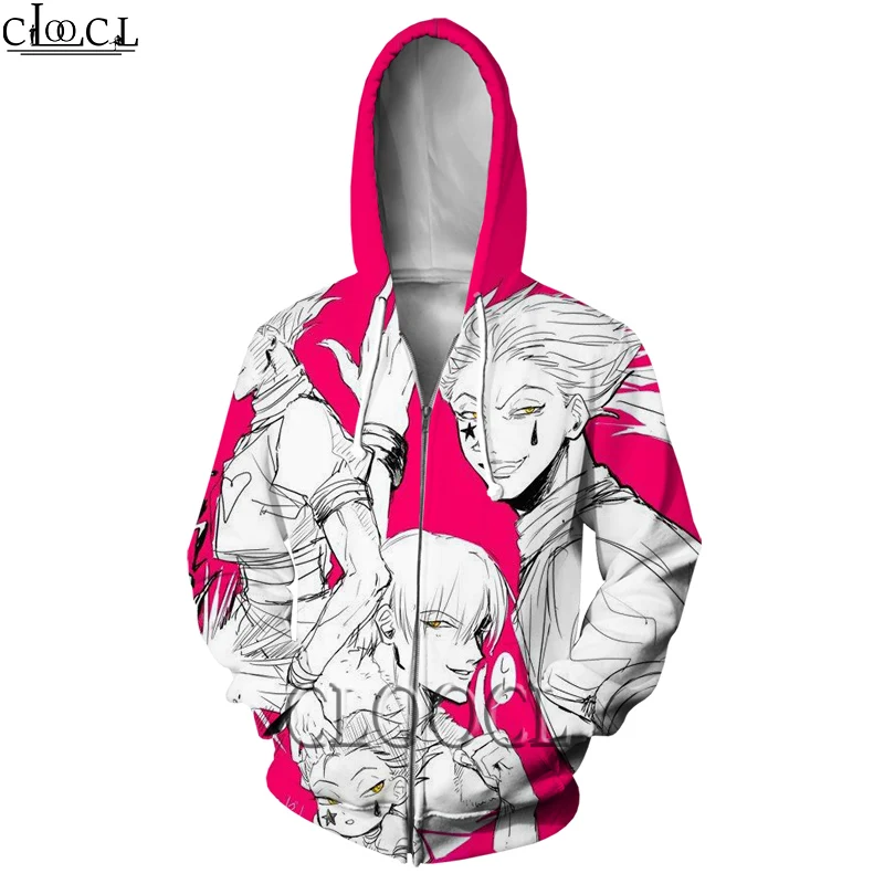 

Толстовка HX на молнии с японским аниме Hunter X Hunter для мужчин и женщин, модная худи с 3D принтом в стиле хип-хоп, свитшоты в стиле Харадзюку, повседневные топы