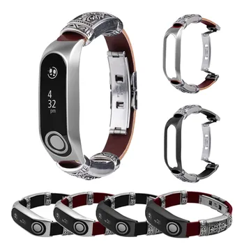 

High Quality Leather Metal Wrist Strap For Tomtom Touch Smart Watch Retro Bracelet For Tomtom Band Touch Replacement Wristbands