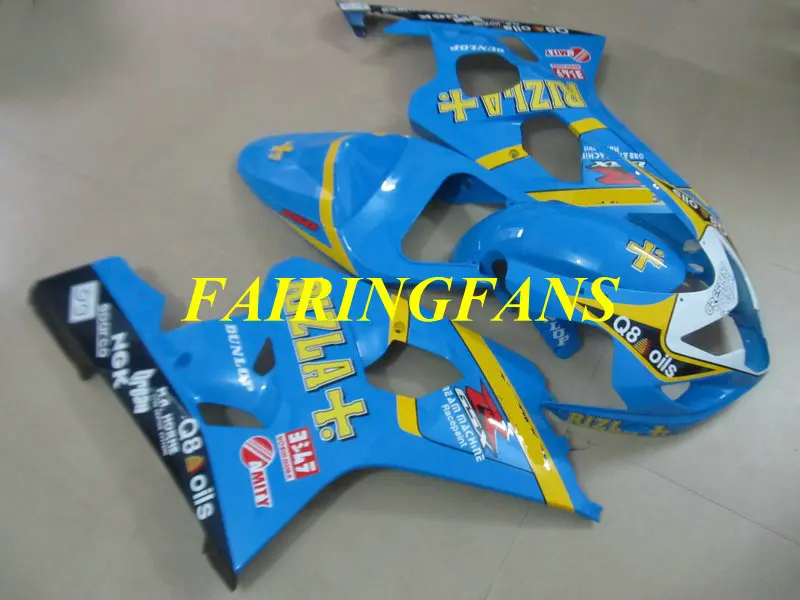 Литья под давлением обтекатель тела комплект для GSXR600 750 K4 04 05 GSXR 600 GSXR750 2004 2005 ABS синий Обтекатели кузова+ подарки SE76