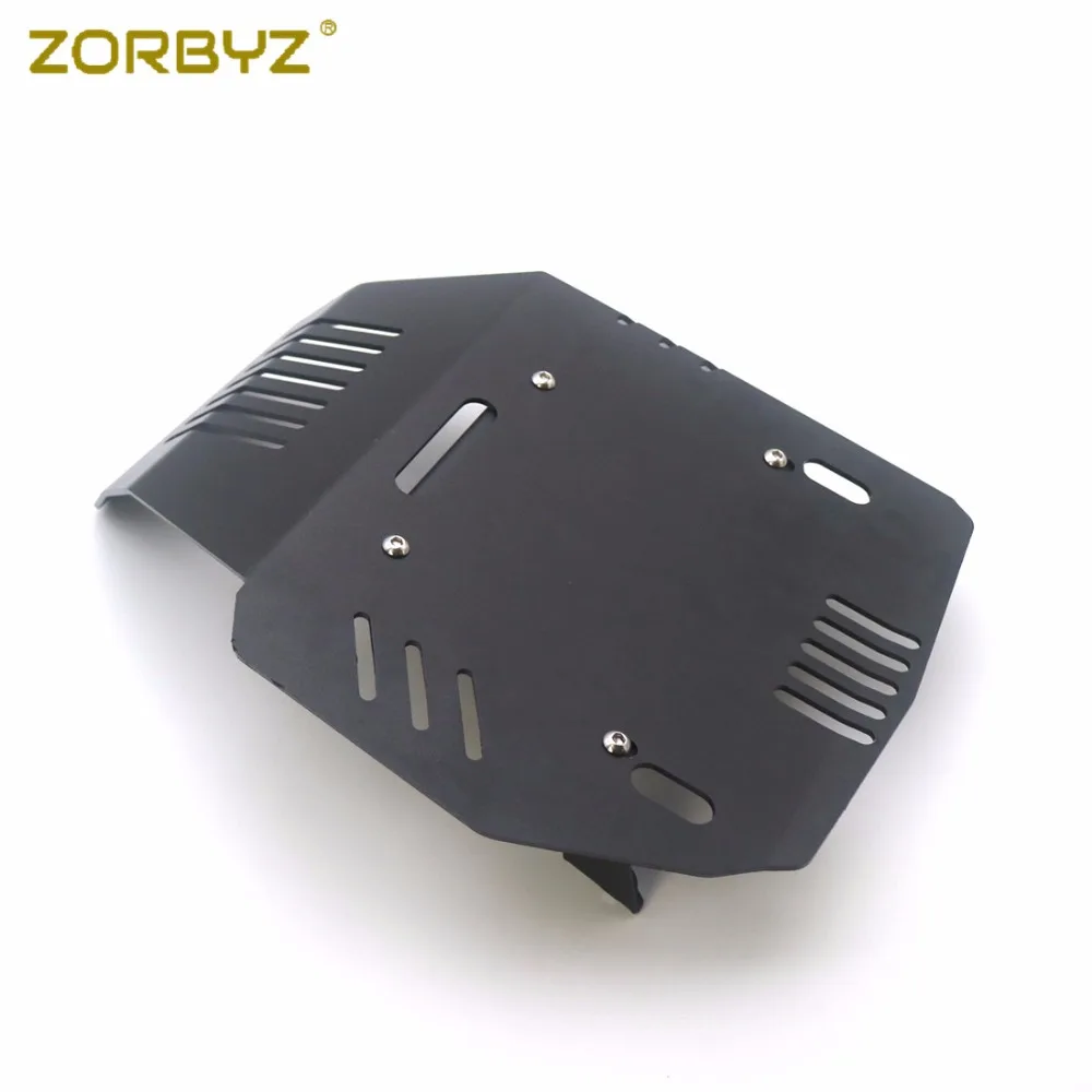 ZORBYZ черная/серебристая алюминиевая защитная крышка двигателя Bash Guard Sump Plate для Benelli TRK502 TRK502X