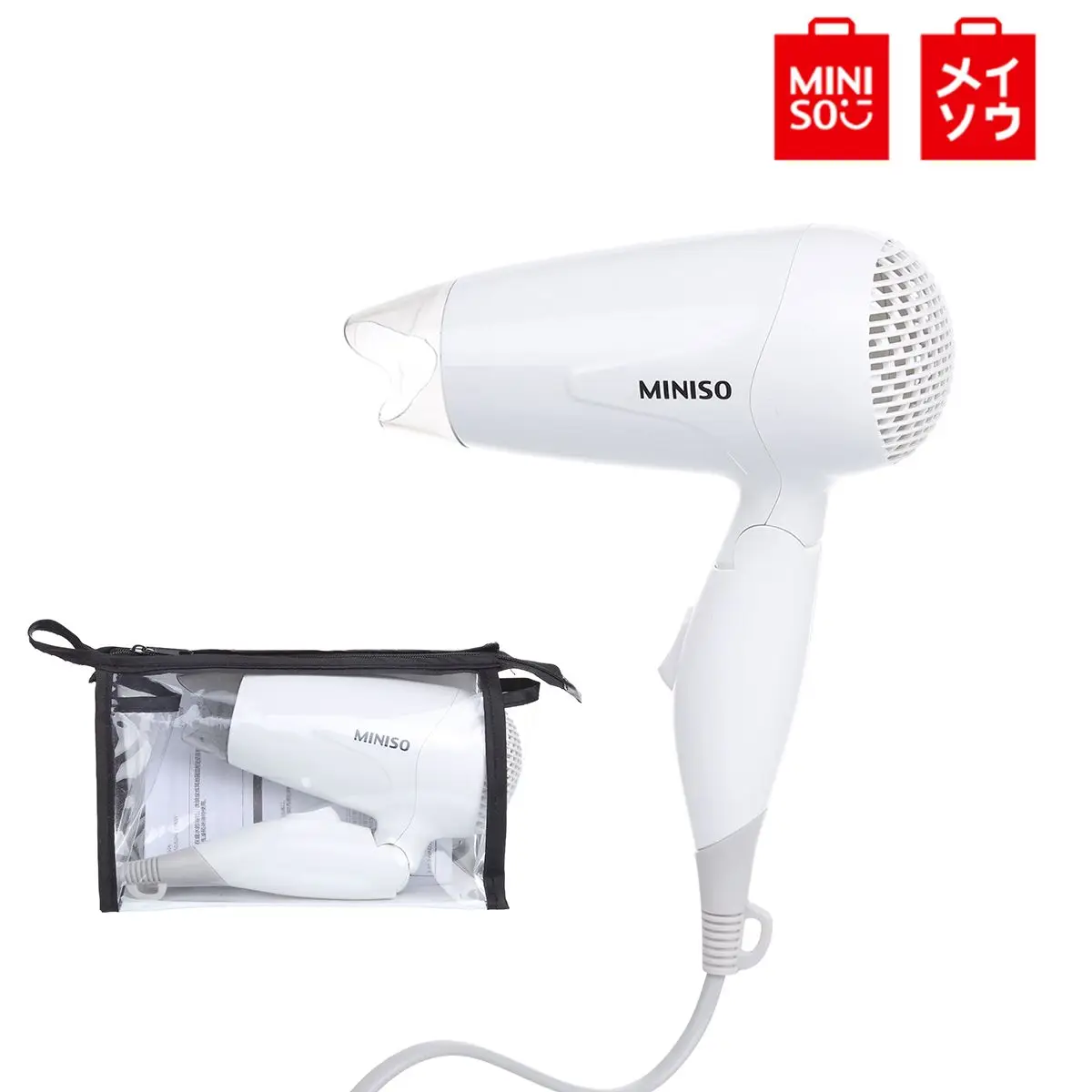 

MINISO 1400W/1200W Portable Foldable Hair Dryer Blower Travel Household Electric Hair Dryers cold Hot Wind Wind Low Noise