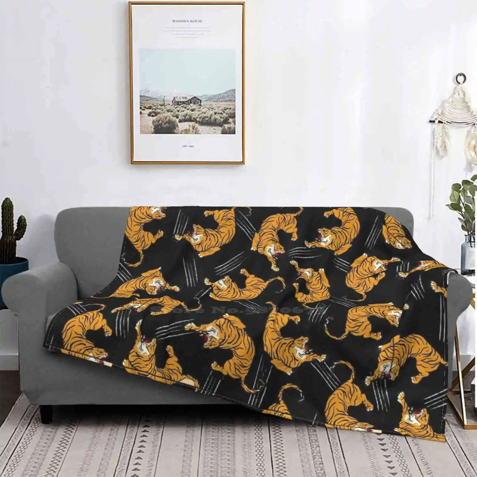 

Wild Tiger New Arrival Fashion Leisure Warm Flannel Blanket Cougar Cub Leopard Lynx Carnivore Cat Feline Tiger Tigers Lion