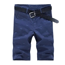 Новое поступление, мужские шорты, хлопковые повседневные шорты для мужчин, летние пляжные шорты с принтом, высокое качество, прямые короткие брюки, размер 36