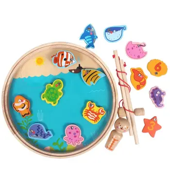 

Magnetic Wooden Fishing Game Toy for Toddlers Educational Toys For 2 3 Year Olds G99C