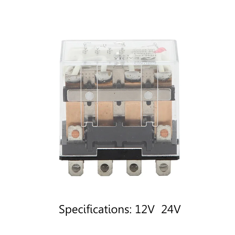 LY4NJ DC 12V 14 Pin 10A серебряный контакт реле питания латунный сердечник катушки 4PDT