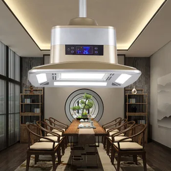 

LCD chess room air purifier chandelier smoking treasure restaurant invisible fan study office lifting chandelier