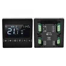 Контроллер кондиционера воздуха термостат 2 в 1 термостат для фанкойла сенсорный экран Интеллектуальный цифровой дисплей термостат