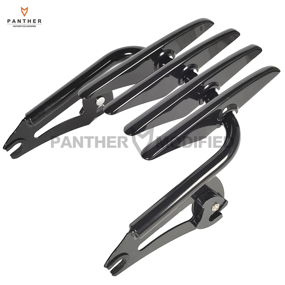 Black Черный мото съемный стелс багажная стойка чехол для Harley Road King Road Street Electra Glide - Цвет: Black