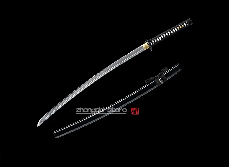 Японский самурайский Катана настоящая меч ручной работы из высокоуглеродистой стали острое лезвие боевые готовые мечи деревянная оболочка Espadas нож